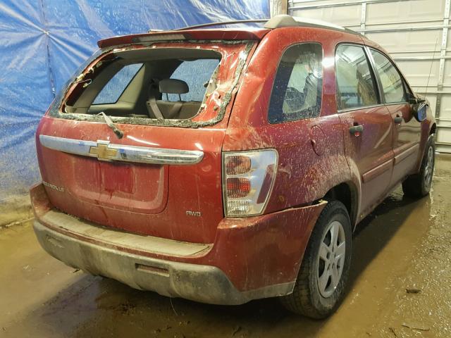 2CNDL23F566057276 - 2006 CHEVROLET EQUINOX LS RED photo 4