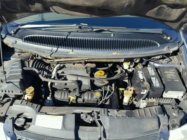 1B4GP45331B276843 - 2001 DODGE CARAVAN SP BLUE photo 7