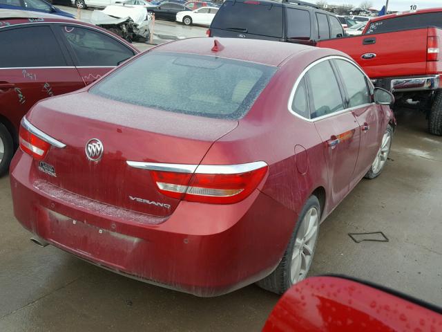 1G4PS5SK0D4176903 - 2013 BUICK VERANO MAROON photo 4