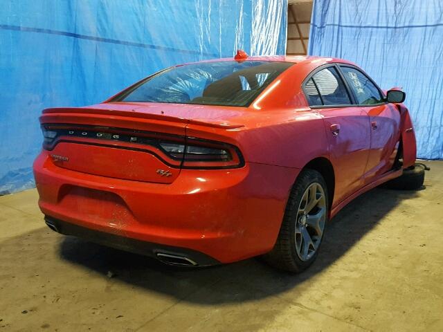 2C3CDXCT1FH871157 - 2015 DODGE CHARGER R/ RED photo 4