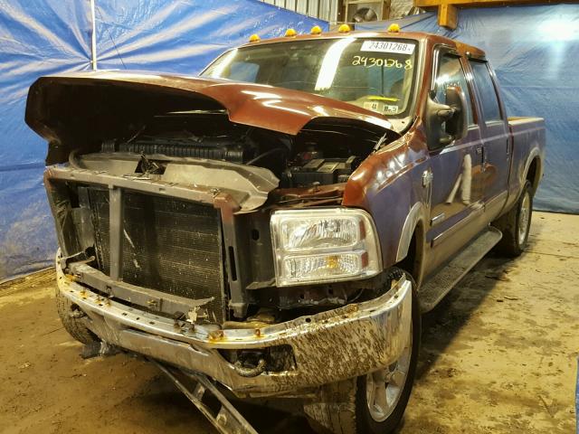 1FTSW21P06EB49356 - 2006 FORD F250 SUPER MAROON photo 2