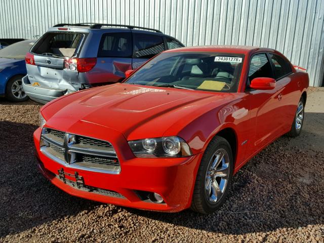 2C3CDXCT1EH258700 - 2014 DODGE CHARGER R/ RED photo 2