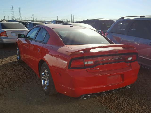 2C3CDXCT1EH258700 - 2014 DODGE CHARGER R/ RED photo 3
