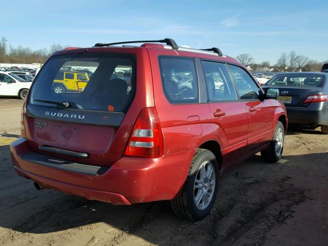 JF1SG69615H716161 - 2005 SUBARU FORESTER 2 BURGUNDY photo 4