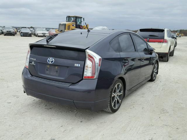 JTDKN3DU1D1619862 - 2013 TOYOTA PRIUS GRAY photo 4