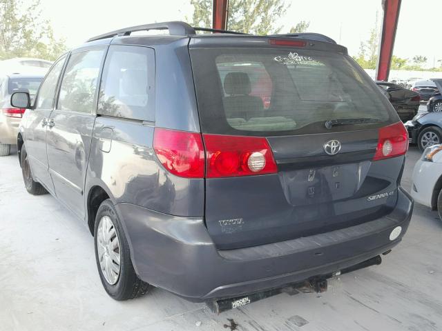 5TDZA23C26S389672 - 2006 TOYOTA SIENNA CE GRAY photo 3