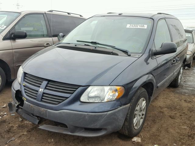 1D4GP25E67B258518 - 2007 DODGE CARAVAN SE BLUE photo 2