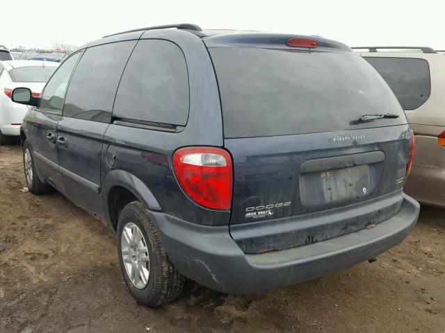 1D4GP25E67B258518 - 2007 DODGE CARAVAN SE BLUE photo 3