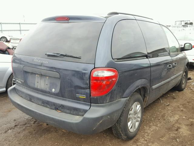 1D4GP25E67B258518 - 2007 DODGE CARAVAN SE BLUE photo 4