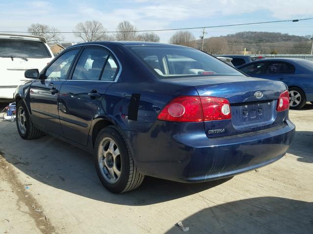 KNAGE123485238457 - 2008 KIA OPTIMA LX BLUE photo 3