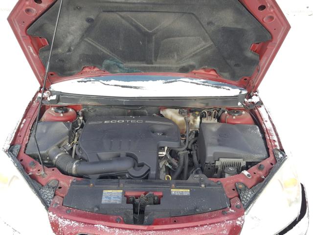 1G2ZG57B294171107 - 2009 PONTIAC G6 RED photo 7