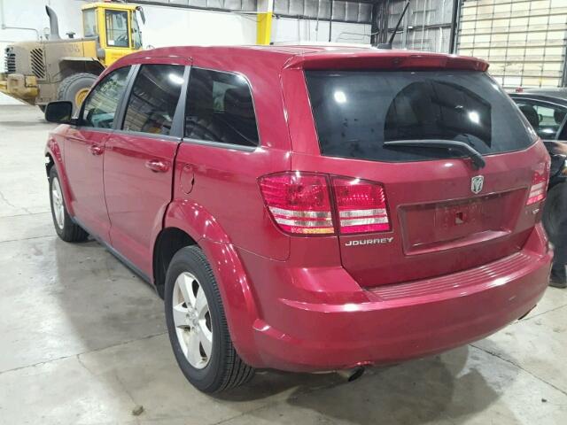 3D4GG57V59T249616 - 2009 DODGE JOURNEY SX RED photo 3