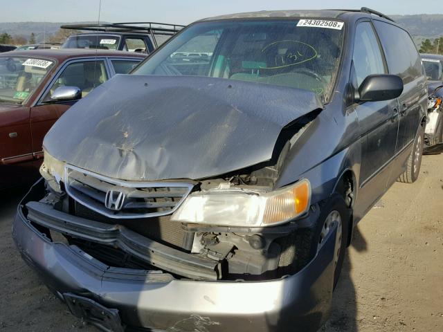 2HKRL18562H530130 - 2002 HONDA ODYSSEY LX BLUE photo 2