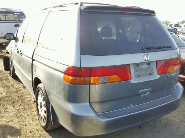 2HKRL18562H530130 - 2002 HONDA ODYSSEY LX BLUE photo 3