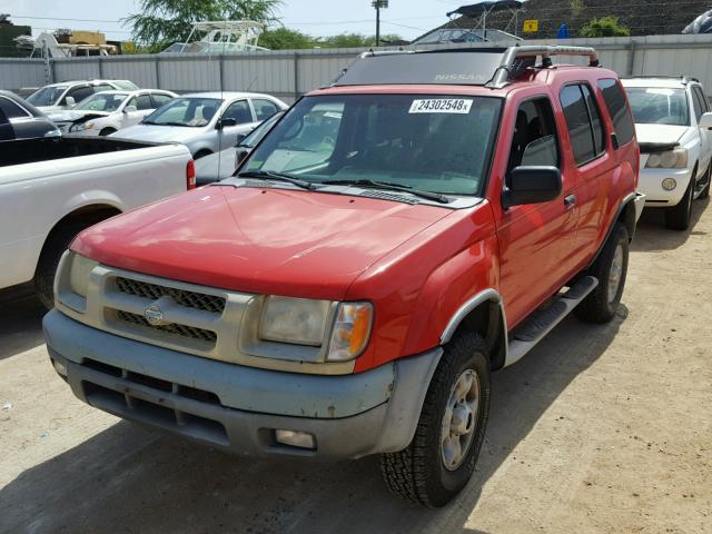 5N1ED28Y2YC521906 - 2000 NISSAN XTERRA XE RED photo 2