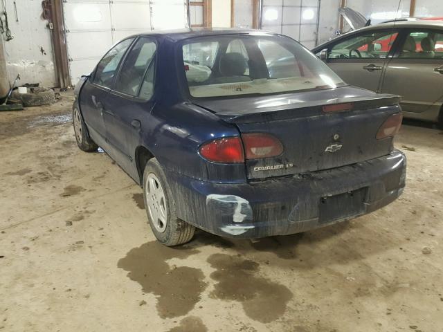 1G1JF524317144157 - 2001 CHEVROLET CAVALIER L BLUE photo 3