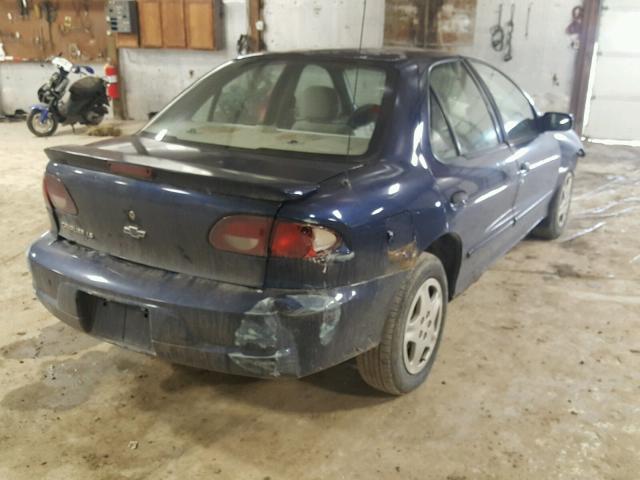 1G1JF524317144157 - 2001 CHEVROLET CAVALIER L BLUE photo 4