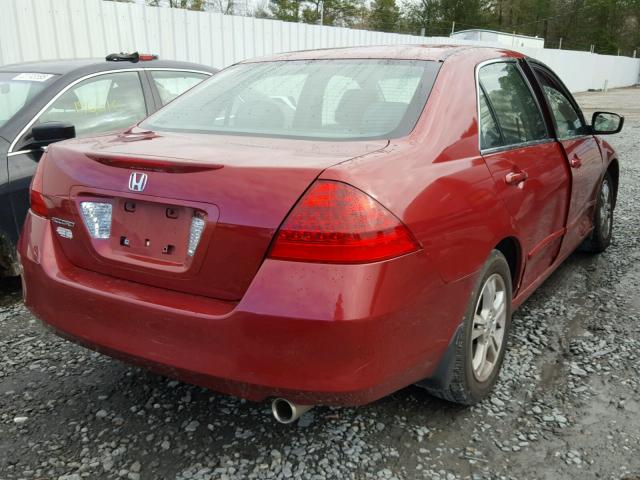 1HGCM56327A213926 - 2007 HONDA ACCORD SE RED photo 4