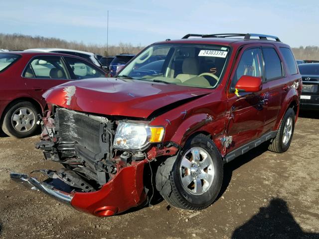 1FMCU0EG0CKC48938 - 2012 FORD ESCAPE LIM RED photo 2