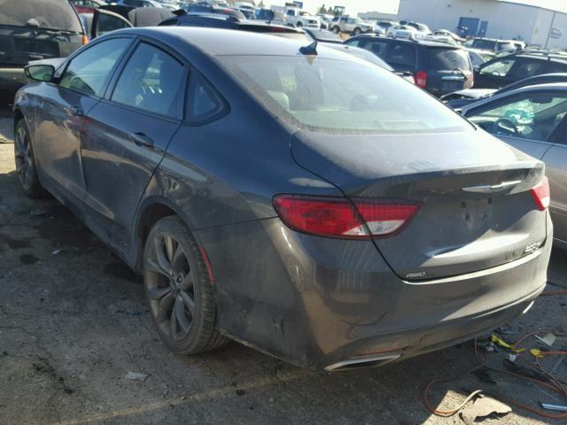 1C3CCCDG2FN523470 - 2015 CHRYSLER 200 S GRAY photo 3