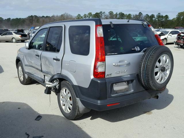 SHSRD78876U423045 - 2006 HONDA CR-V EX SILVER photo 3