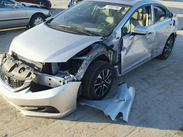 19XFB2F8XFE094241 - 2015 HONDA CIVIC EX SILVER photo 9