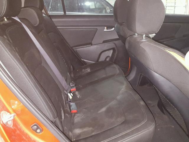 KNDPC3A29B7145085 - 2011 KIA SPORTAGE E ORANGE photo 6