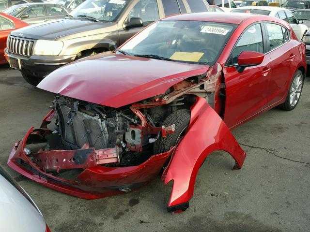 JM1BM1L32E1165977 - 2014 MAZDA 3 TOURING RED photo 2