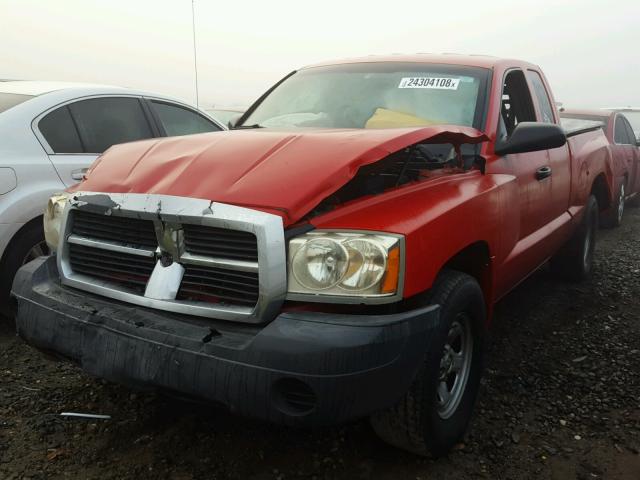 1D7HE22K67S126950 - 2007 DODGE DAKOTA ST RED photo 2