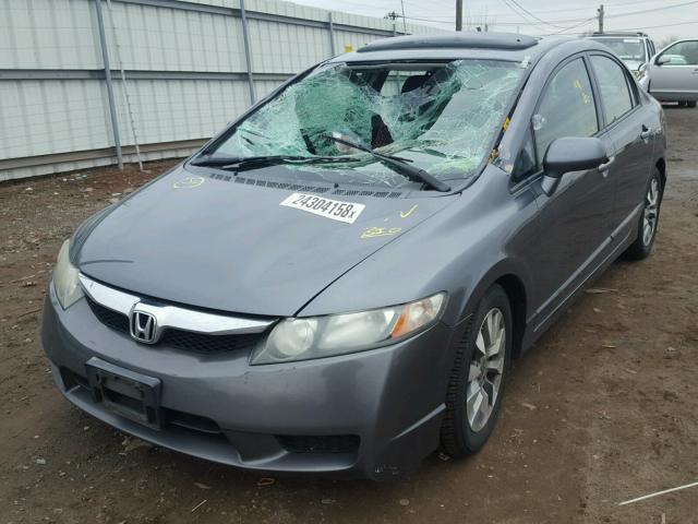 2HGFA16829H521189 - 2009 HONDA CIVIC EX GRAY photo 2