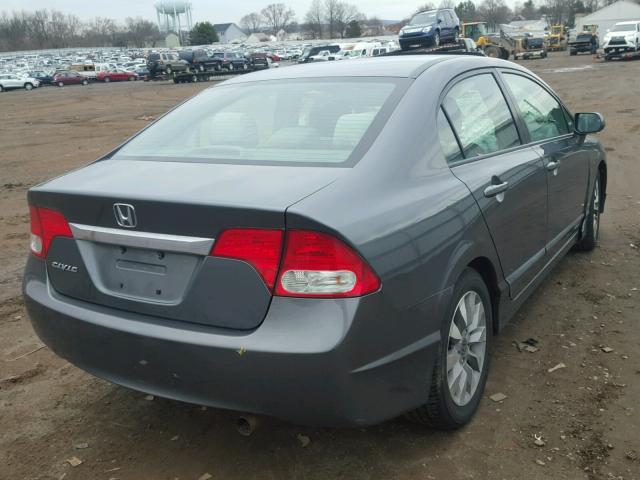 2HGFA16829H521189 - 2009 HONDA CIVIC EX ნაცრისფერი ფოტო 4