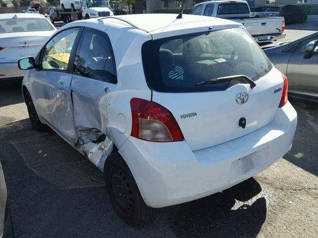 JTDJT923175134603 - 2007 TOYOTA YARIS WHITE photo 3