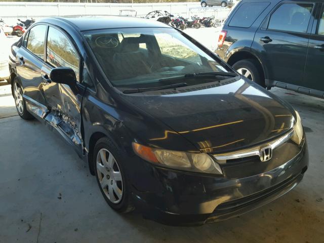 1HGFA16527L113121 - 2007 HONDA CIVIC LX BLACK photo 1