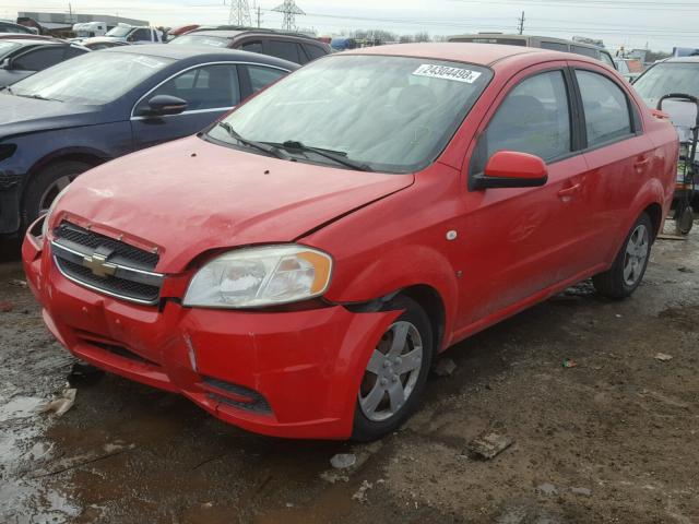 KL1TD56638B148502 - 2008 CHEVROLET AVEO BASE RED photo 2