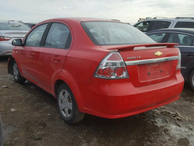 KL1TD56638B148502 - 2008 CHEVROLET AVEO BASE RED photo 3