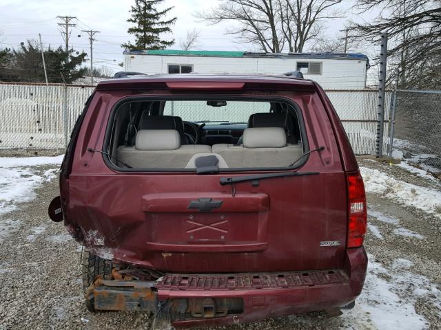 1GNFK13068J105743 - 2008 CHEVROLET TAHOE K150 RED photo 9