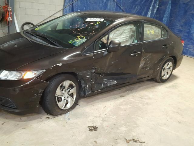 19XFB2F57DE217531 - 2013 HONDA CIVIC LX BROWN photo 9