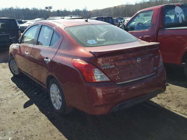 3N1CN7AP7GL893657 - 2016 NISSAN VERSA S RED photo 3