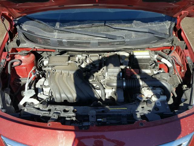 3N1CN7AP7GL893657 - 2016 NISSAN VERSA S RED photo 7