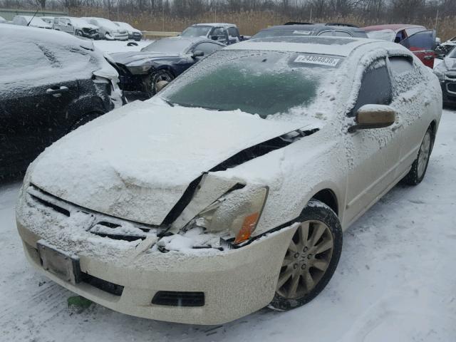 1HGCM66567A011369 - 2007 HONDA ACCORD EX WHITE photo 2