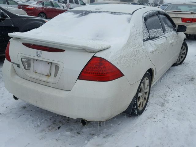 1HGCM66567A011369 - 2007 HONDA ACCORD EX WHITE photo 4