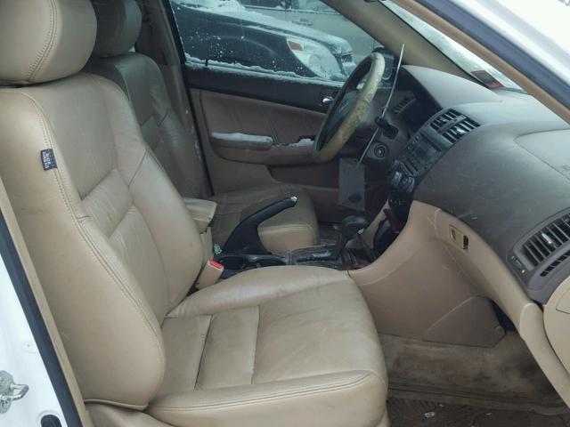 1HGCM66567A011369 - 2007 HONDA ACCORD EX WHITE photo 5