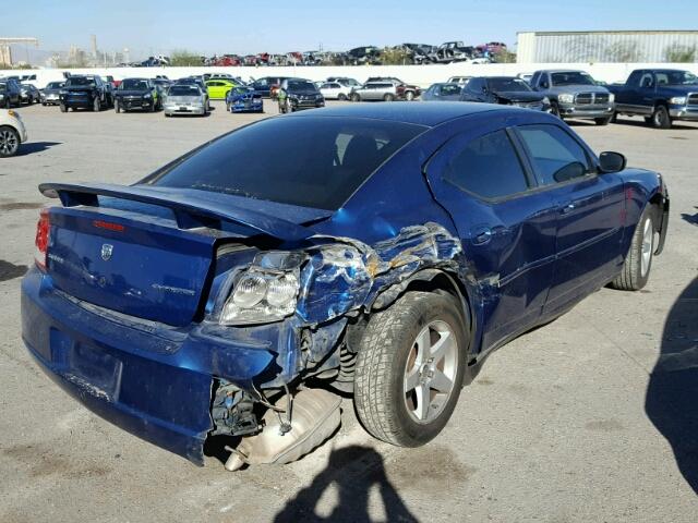 2B3KA43D59H518675 - 2009 DODGE CHARGER BLUE photo 4