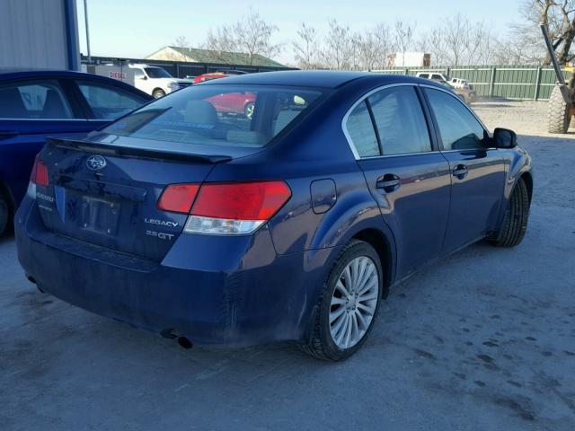 4S3BMFH65A1214910 - 2010 SUBARU LEGACY 2.5 BLUE photo 4