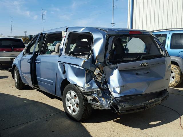 KNDMB233166053468 - 2006 KIA SEDONA EX BLUE photo 3