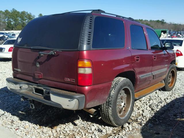 1GKEC13Z43R176180 - 2003 GMC YUKON MAROON photo 4