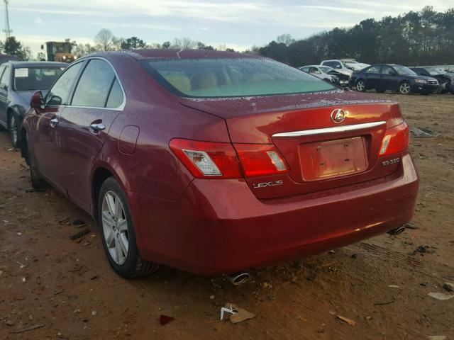 JTHBJ46G492292639 - 2009 LEXUS ES 350 RED photo 3