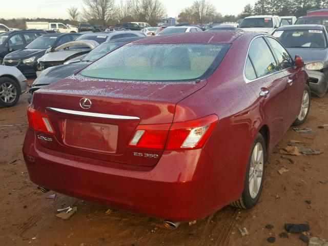 JTHBJ46G492292639 - 2009 LEXUS ES 350 RED photo 4