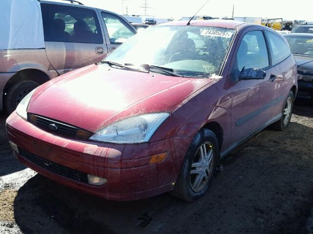 3FAFP31392R163898 - 2002 FORD FOCUS ZX3 BURGUNDY photo 2