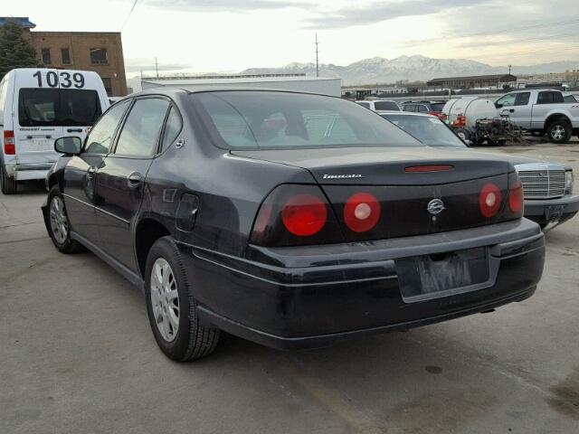 2G1WF52E149457189 - 2004 CHEVROLET IMPALA BLACK photo 3